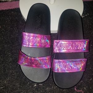 PINK Victoria's Secret Shoes - Victoria Secret pink slides. PINK Victoria's Secret Shoes - Victoria Secret pink slides.